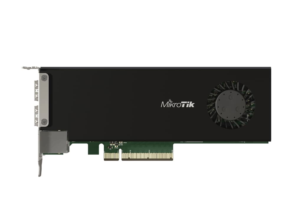 MikroTik CCR2004-1G-2XS-PCIe - Sunucu içine yerleşen 25G RouterOS PCIe Firewall Router