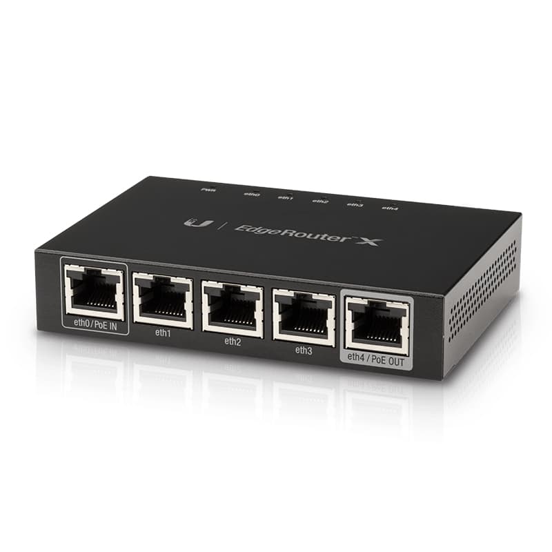 UBNT EdgeRouter X (ER-X) – Gigabit Router, 24V Pasif PoE Girişi ve PoE Passthrough Destekli Kompakt Router