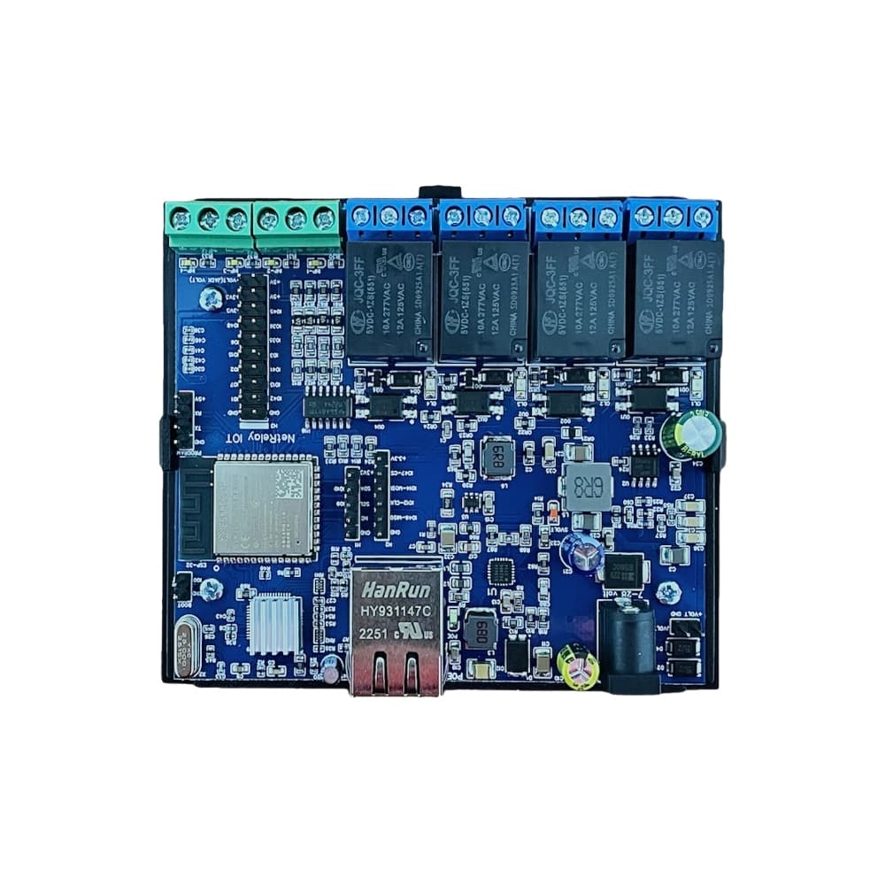 NetRelay IoT Development Board 4 Röle (PoE-Ethernet-WiFi Lan Relay) Geliştirme Kartı (Adaptörlü)