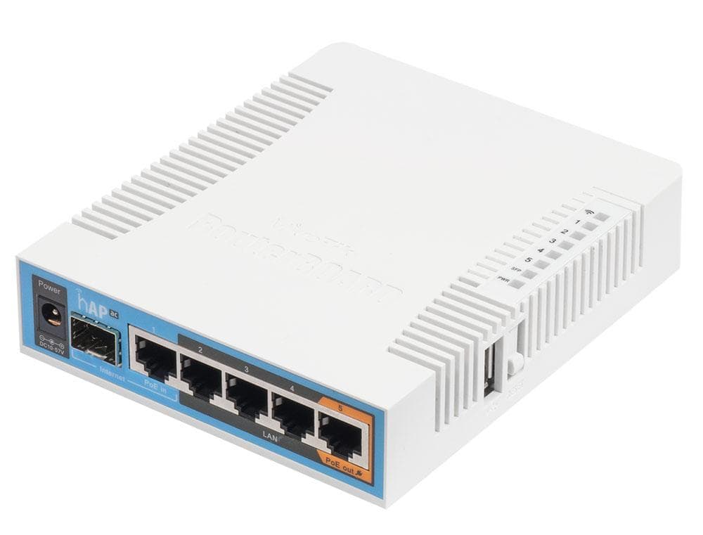 MikroTik RB962UiGS-5HacT2HnT - MikroTik hAP AC 5 Port 1 SFP Gigabit Acces point  Router
