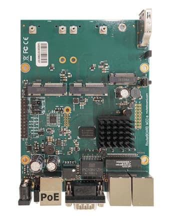 MikroTik RBM33G | 3× GbE, 2× miniPCIe, M.2, USB 3.0 Board