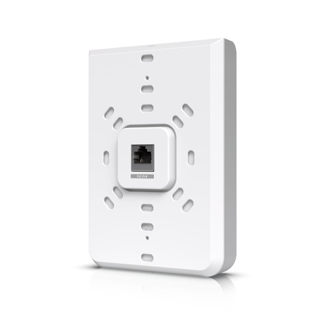 UBNT UniFi U6 In-Wall (U6-IW) WiFi 6 Duvar Tipi Access Point – 6 Stream, 4 Port GbE Switch, PoE Out, Otel Odası İçin İdeal