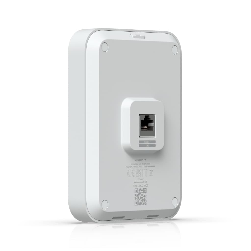 UBNT UniFi U7 In-Wall (U7-IW) WiFi 7 Duvar Tipi Access Point – 2.5 GbE Uplink, 4 Spatial Stream, PoE+, PoE Out