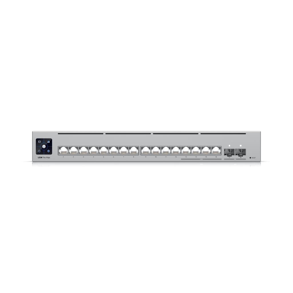 UBNT UniFi Switch Pro Max 16 (USW-Pro-Max-16) | Etherlighting™, 2.5GbE, 10G SFP+ Layer 3 Switch