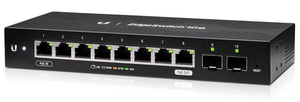 UBNT-ES-10X - UBNT Edge Switch 10X 8 Port Gigabit ve Fiber Destekli yönetilebilir Switch