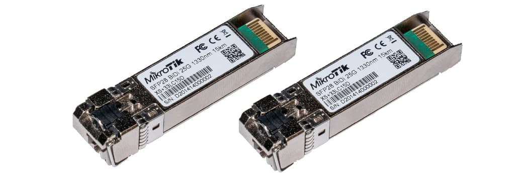 MikroTik XS+2733LC15D 15KM 25G SFP28 Fiber Modül