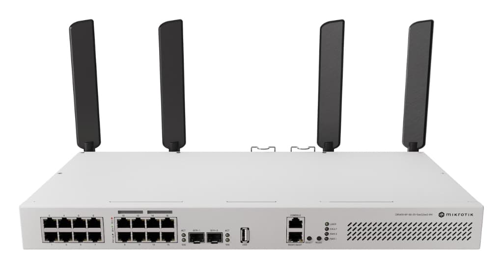 MikroTik CRS418-8P-8G-2S+5axQ2axQ-RM Wi-Fi 6 - 16× GbE, 8× PoE-out, 2× 10G SFP+