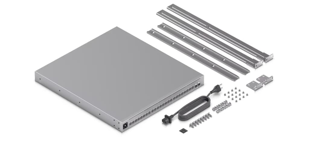 UBNT UniFi Pro XG 24 (USW-Pro-XG-24) | 24 Port 10GbE/2.5GbE Layer 3 Etherlighting™ PoE Switch