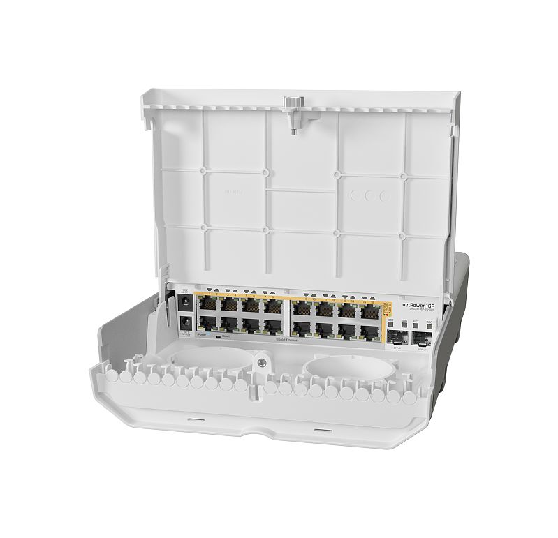 MikroTik netPower 16P - CRS318-16P-2S+OUT Dış Mekan PoE+ Switch