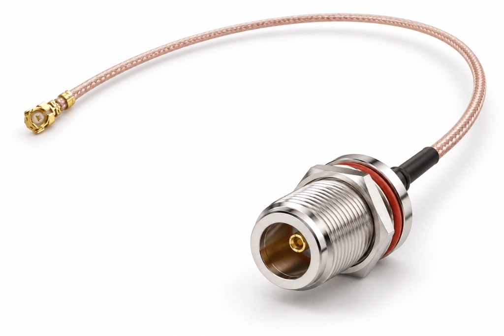 wifiAnten n-female-to-ufl-30 30 cm RG316 N-Female to U.FL Pigtail Kablo | 50 Ohm DC–6 GHz RF Koaksiyel Kablo - görsel 3