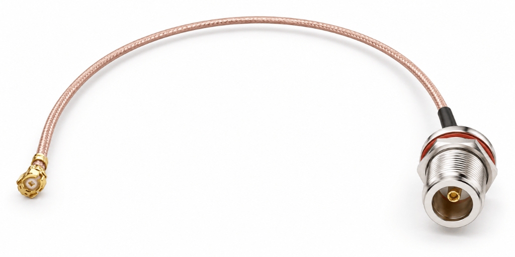 wifiAnten n-female-to-ufl-30 30 cm RG316 N-Female to U.FL Pigtail Kablo | 50 Ohm DC–6 GHz RF Koaksiyel Kablo - görsel 2