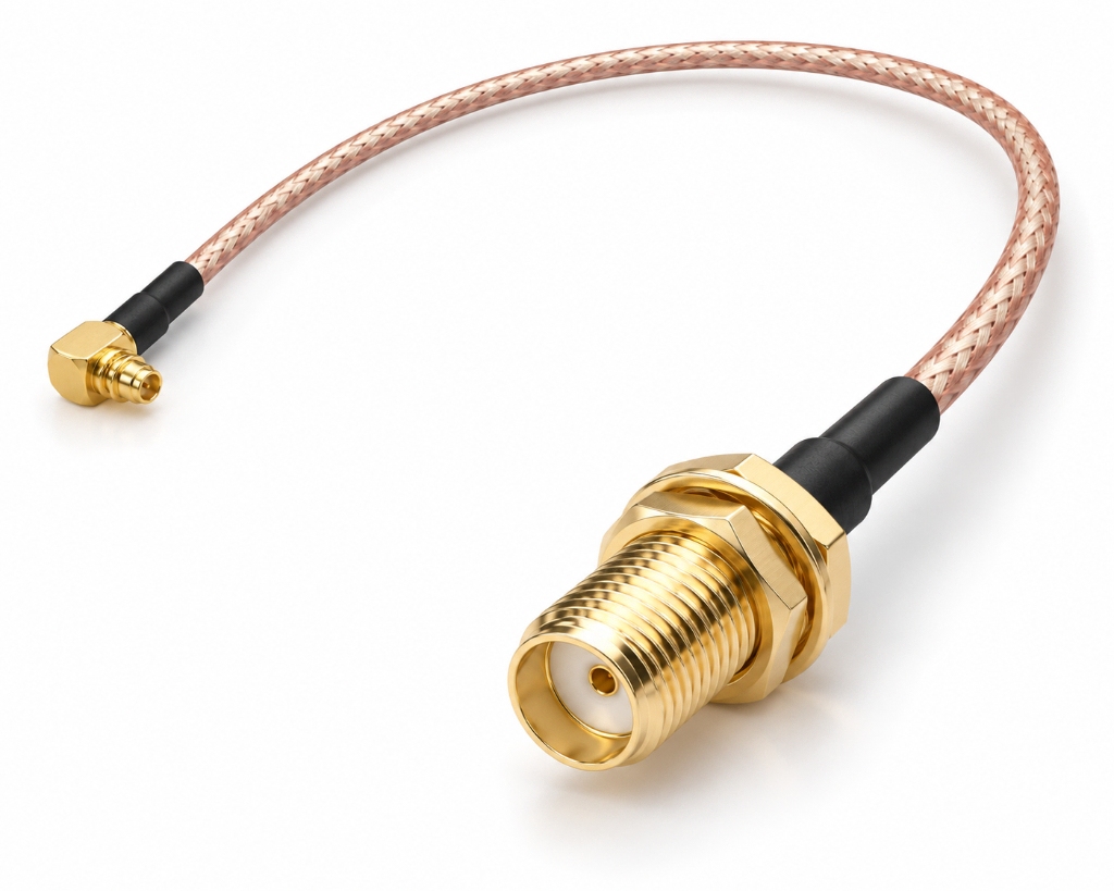 wifiAnten sma-female-mmcx-30 30 cm RG316 SMA Female to MMCX Pigtail Kablo | 50 Ohm RF Koaksiyel Kablo - görsel 3