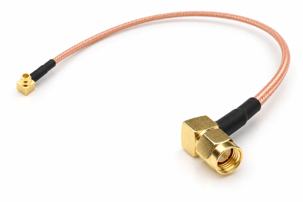 wifiAnten sma-male-angled-mmcx-30 30 cm RG316 SMA Male 90° to MMCX Pigtail Kablo | 50 Ohm Düşük Kayıplı RF Kablo - görsel 2