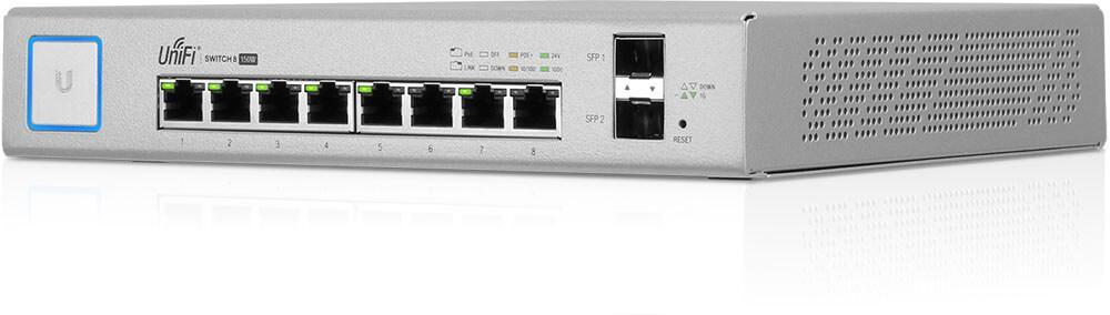 UBNT UniFi US-8-150W - UBNT UniFi Switch 8 Port 150W PoE+ Layer3 Yönetilebilir Switch - US-8-150W