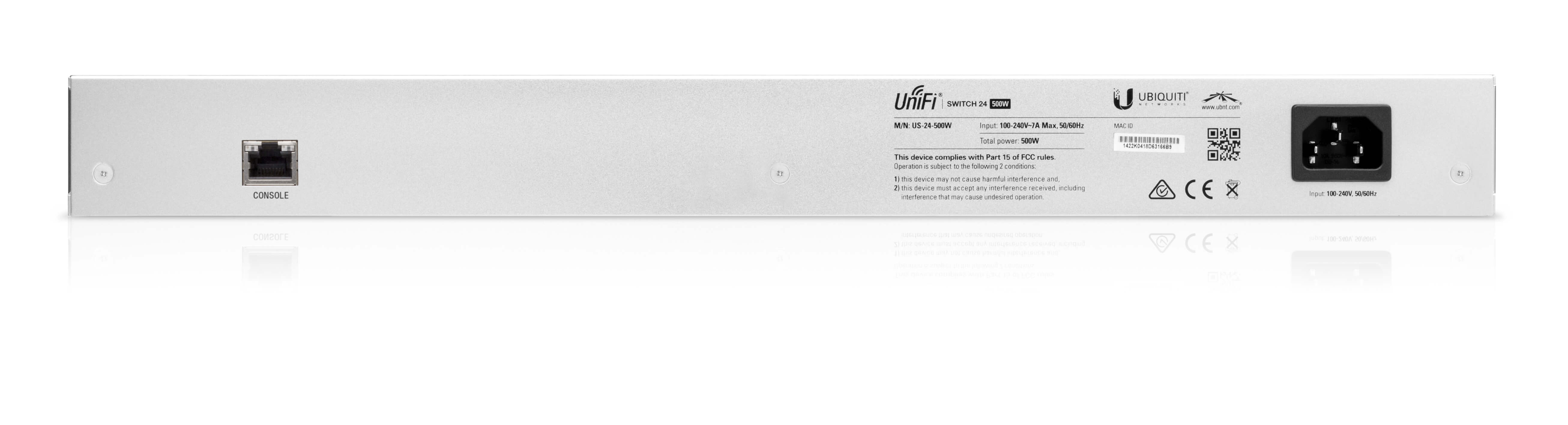 UBNT UniFi US-24-500W - UBNT UniFi Switch 24 Port 500W PoE+Management Switch