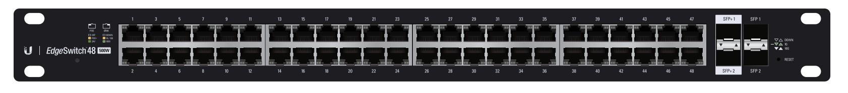 UBNT ES-48-500W - UBNT EdgeSwitch 48 Port 500W PoE+ Layer3 Yönetilebilir Switch