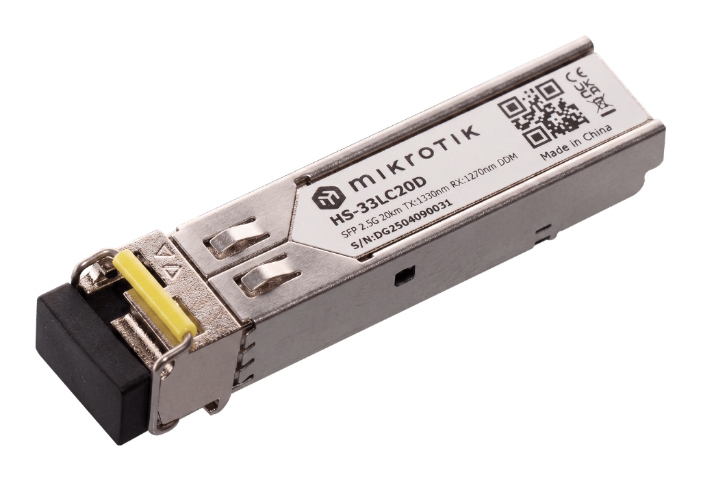 Mikrotik HS-2733LC20D MikroTik HS-2733LC20D | 1G/2.5G BiDi Single-Mode SFP Çifti, Tek Fiber, 20 km, LC, DDM - görsel 2